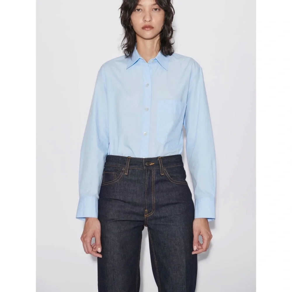 ZARA HIGH RISE BOOTCUT ZW COLLECTION JEANS size 4 - Picture 2 of 10